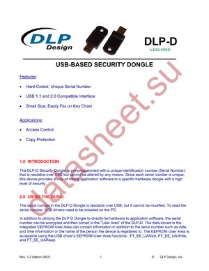 DLP-D-G datasheet  